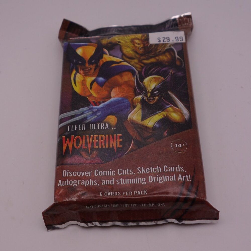 Unopened Pack of Fleer Ultra Marvel Wolverine 6 Cards Per Pack MM121323